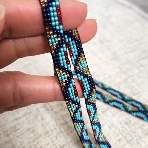 Huichol Beaded Art Key Badge Holder- Handmade